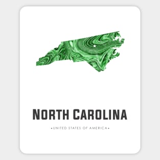 North Carolina state map abstract green Sticker